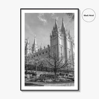 Salt Lake City Black and White Fine Art Photo Print, Utah Poster