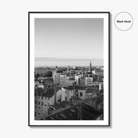 Vieux Lyon Black and White Fine Art Photo Print, Croix-Rousse, France, Wall Decor Poster