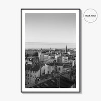 Vieux Lyon Black and White Fine Art Photo Print, Croix-Rousse, France, Wall Decor Poster