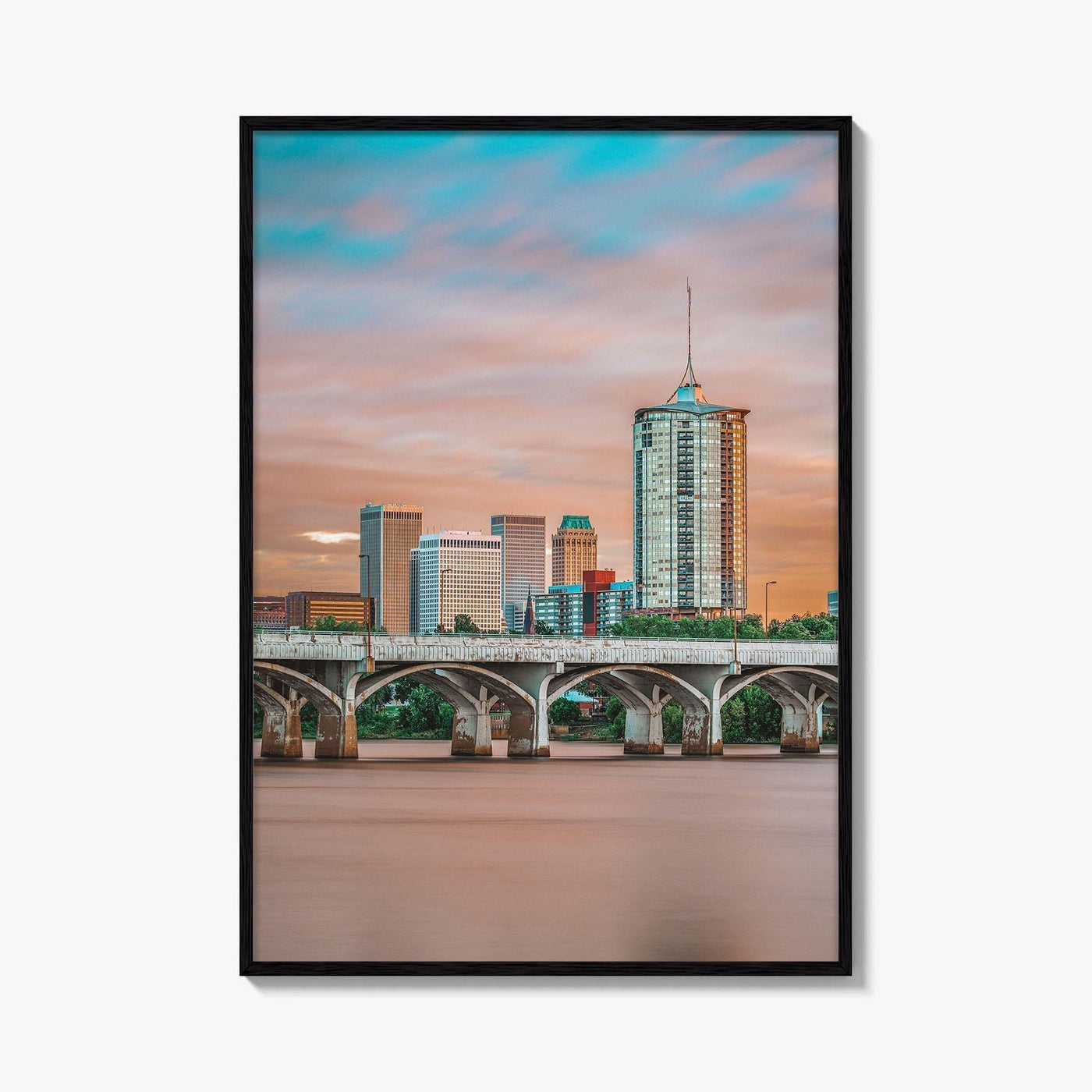 Tulsa Skyline Fine Art Photo Print, Wall Art, Oklahoma USA Poster, Arkansas River Downtown