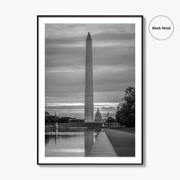 Washington DC Black and White Fine Art Photo Print, US Capitol National Mall Poster