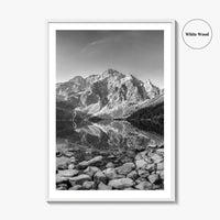 Tatra National Park Black and White Fine Art Photo Print, Morskie Oko, Poland, Zakopane