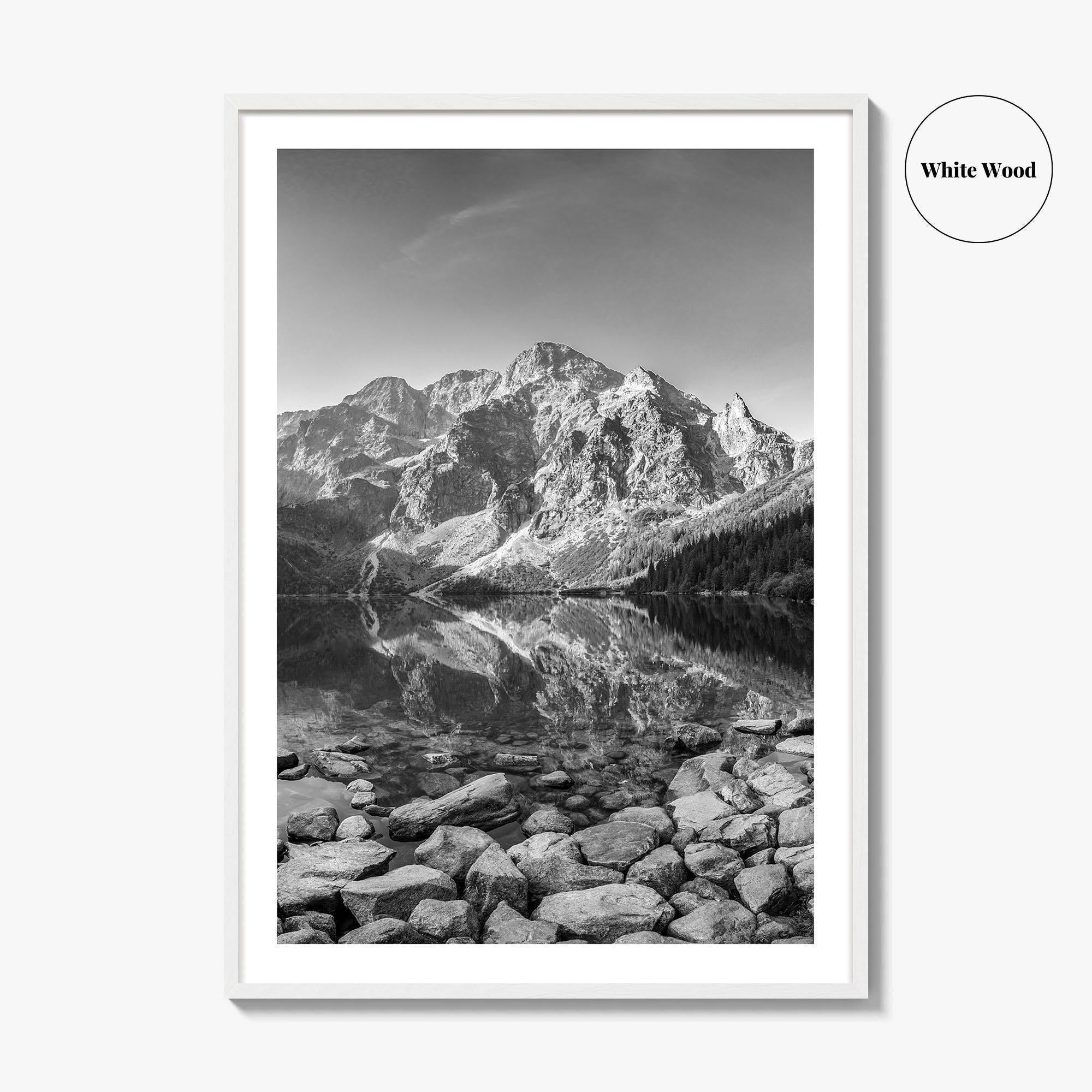 Tatra National Park Black and White Fine Art Photo Print, Morskie Oko, Poland, Zakopane