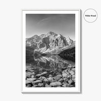 Tatra National Park Black and White Fine Art Photo Print, Morskie Oko, Poland, Zakopane