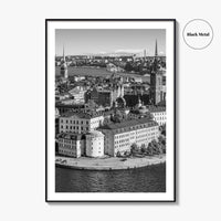 Stockholm Skyline Black and White Fine Art Photo Print, Gamla Stan, Sweden Poster