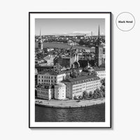 Stockholm Skyline Black and White Fine Art Photo Print, Gamla Stan, Sweden Poster