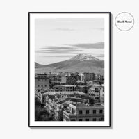 Yerevan Black and White Fine Art Photo Print, Armenia Wall Poster, Mount Ararat, Cascade