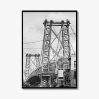 Williamsburg Bridge New York Black and White Fine Art Photo Print, Brooklyn NYC, Poster