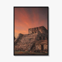 Tulum Mexico Fine Art Photo Print, El Castillo Mayan Ruins, Riviera Maya Wall Poster