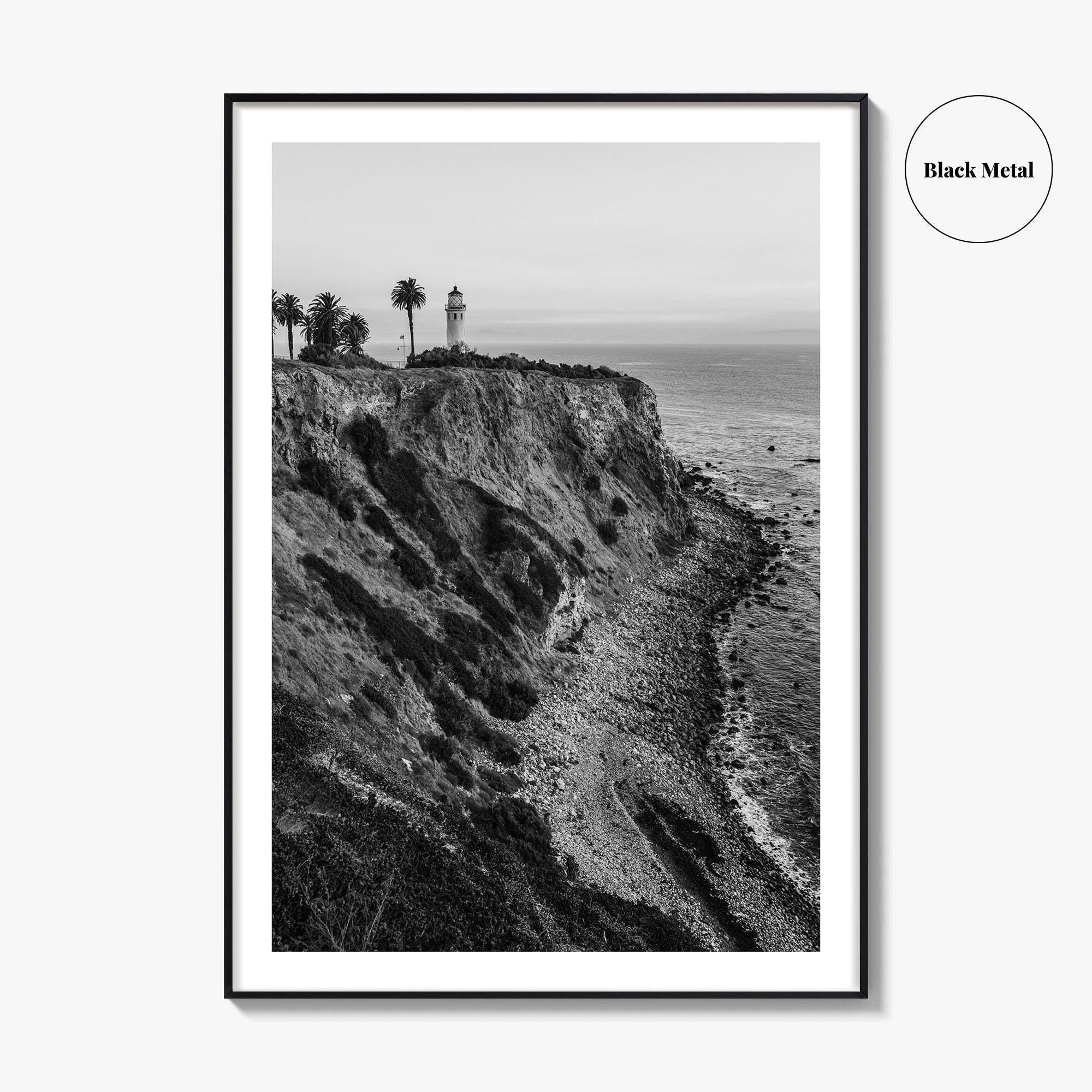 Rancho Palos Verdes Black and White Fine Art Photo Print, Point Vicente Lighthouse Poster