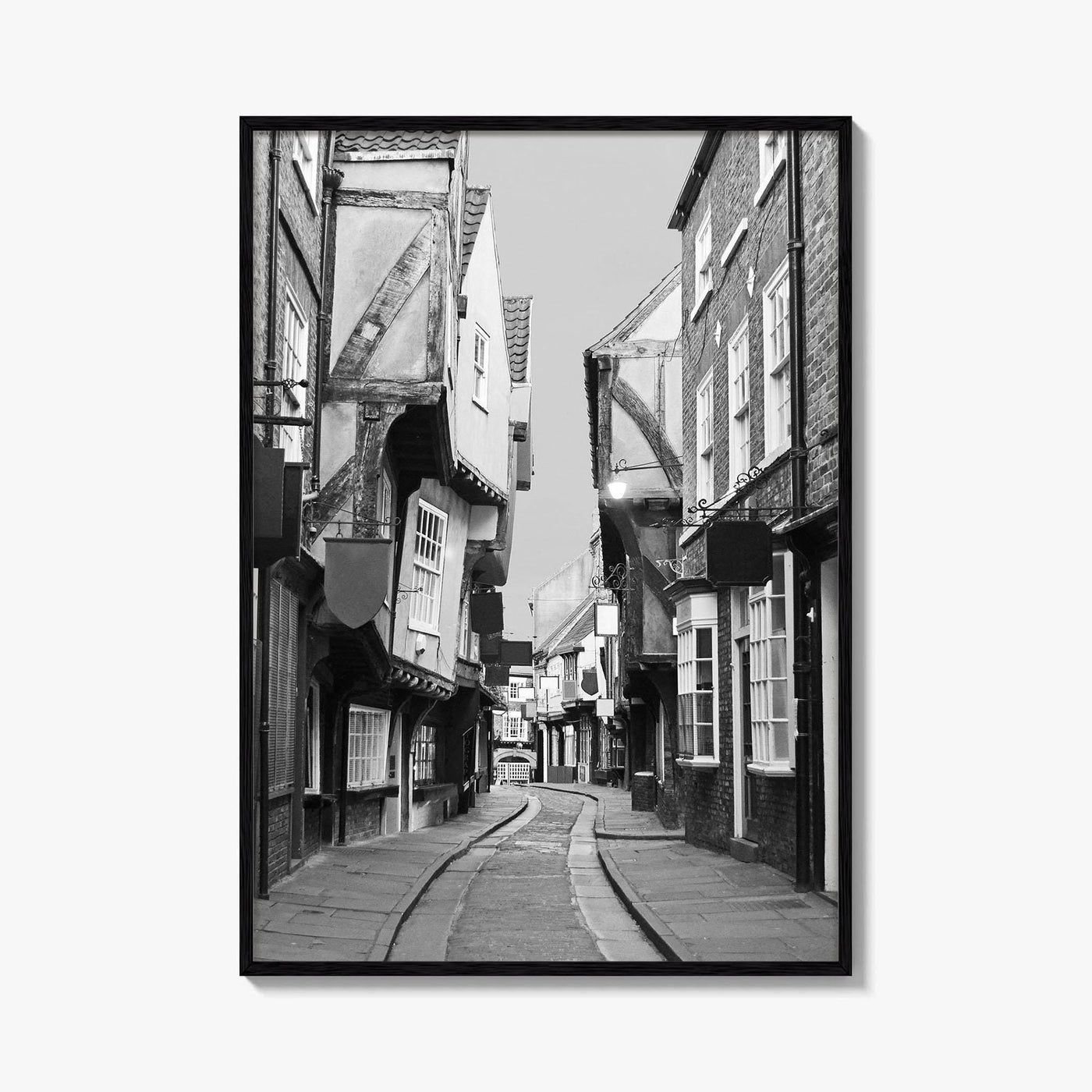 The Shambles York Black and White Fine Art Photo Print, England UK, Wall Poster