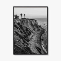 Rancho Palos Verdes Black and White Fine Art Photo Print, Point Vicente Lighthouse Poster