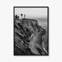 Rancho Palos Verdes Black and White Fine Art Photo Print, Point Vicente Lighthouse Poster
