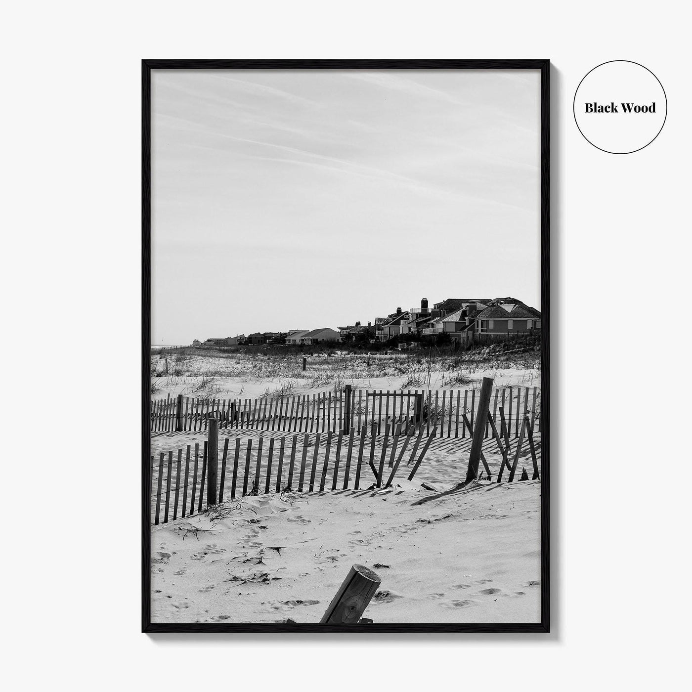 Rehoboth Beach Black and White Fine Art Photo Print, Delaware USA Wall Decor Poster