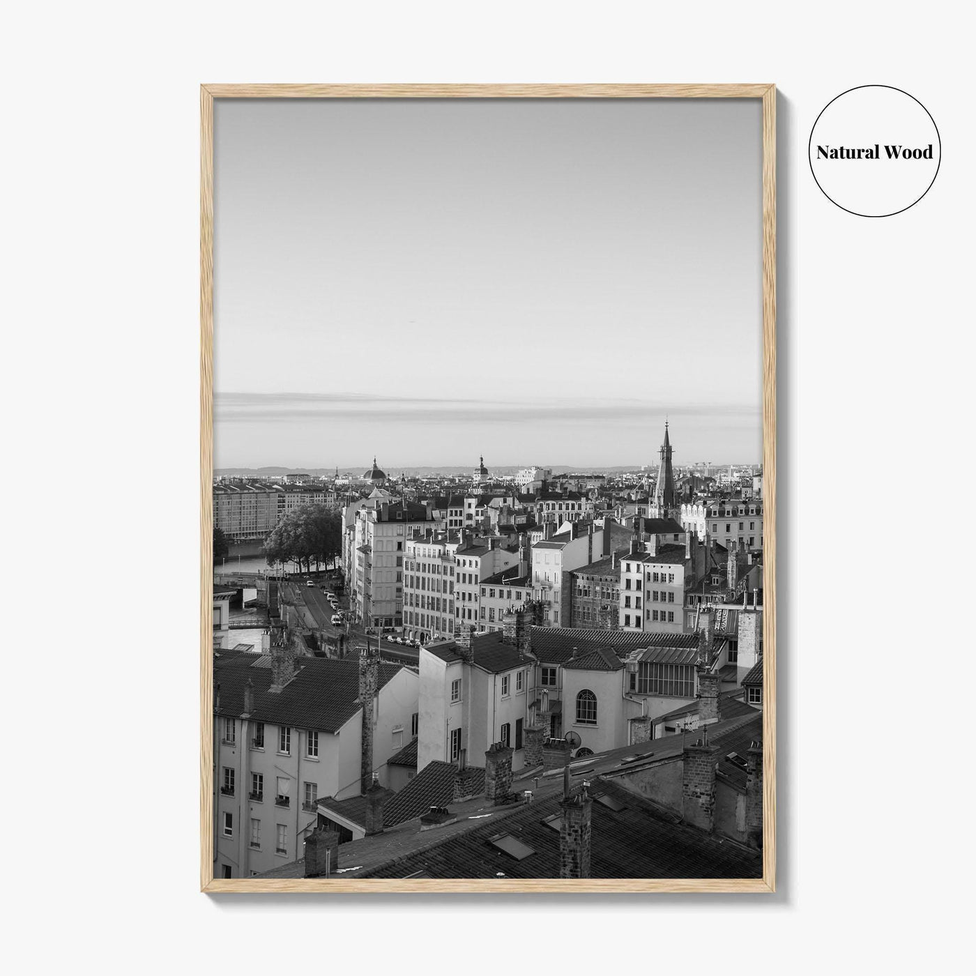 Vieux Lyon Black and White Fine Art Photo Print, Croix-Rousse, France, Wall Decor Poster