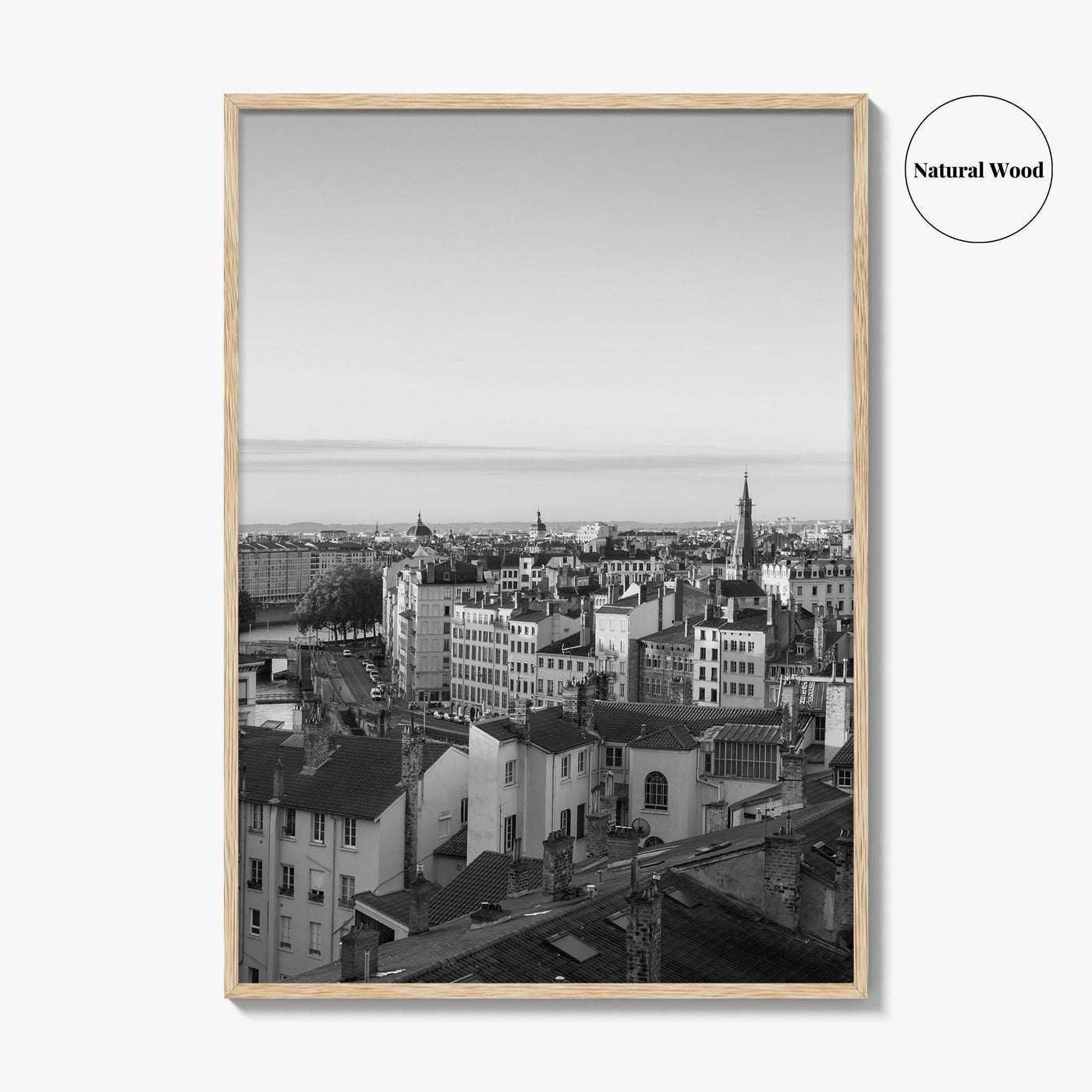 Vieux Lyon Black and White Fine Art Photo Print, Croix-Rousse, France, Wall Decor Poster