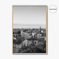 Vieux Lyon Black and White Fine Art Photo Print, Croix-Rousse, France, Wall Decor Poster