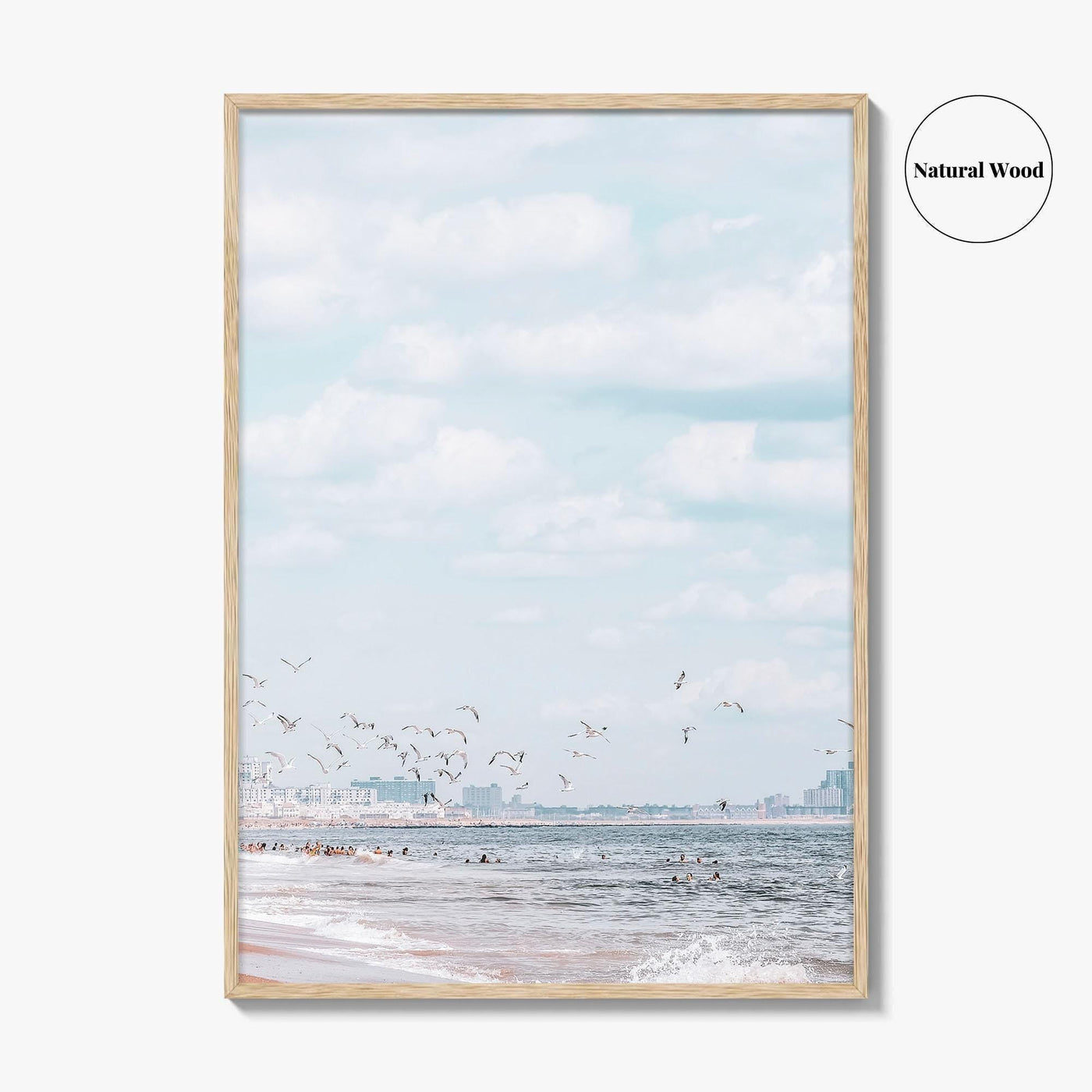 Rockaway Beach Blue Fine Art Photo Print, Queens NYC Ocean Wall Poster
