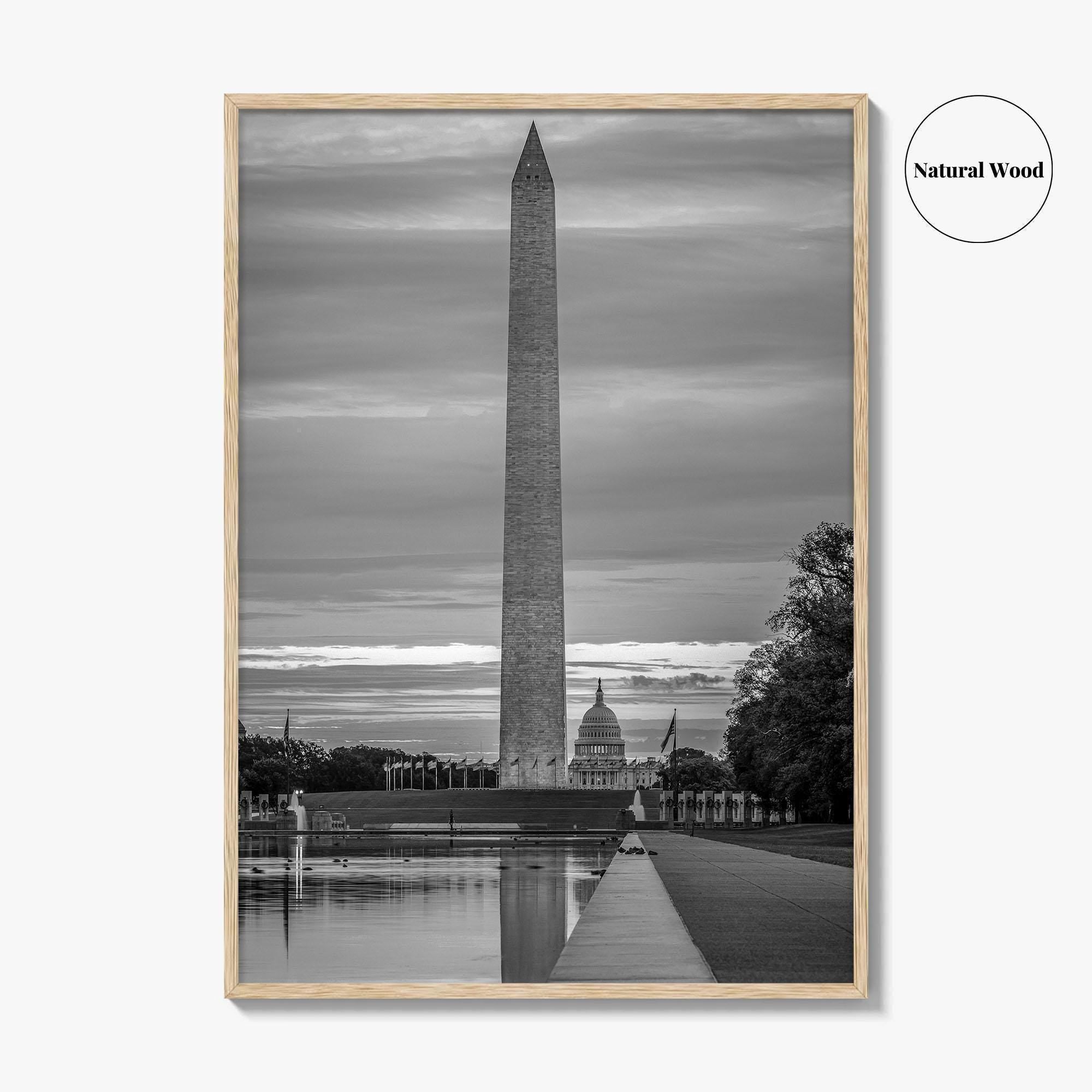Washington DC Black and White Fine Art Photo Print, US Capitol National Mall Poster