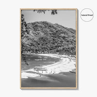 Yelapa Black and White Fine Art Photo Print, Riviera Nayarit, Mexico, Puerto Vallarta Poster