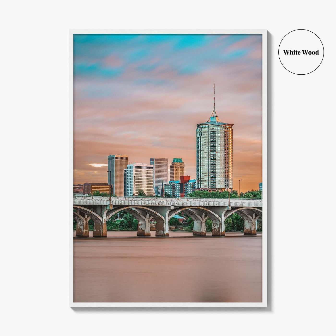 Tulsa Skyline Fine Art Photo Print, Wall Art, Oklahoma USA Poster, Arkansas River Downtown
