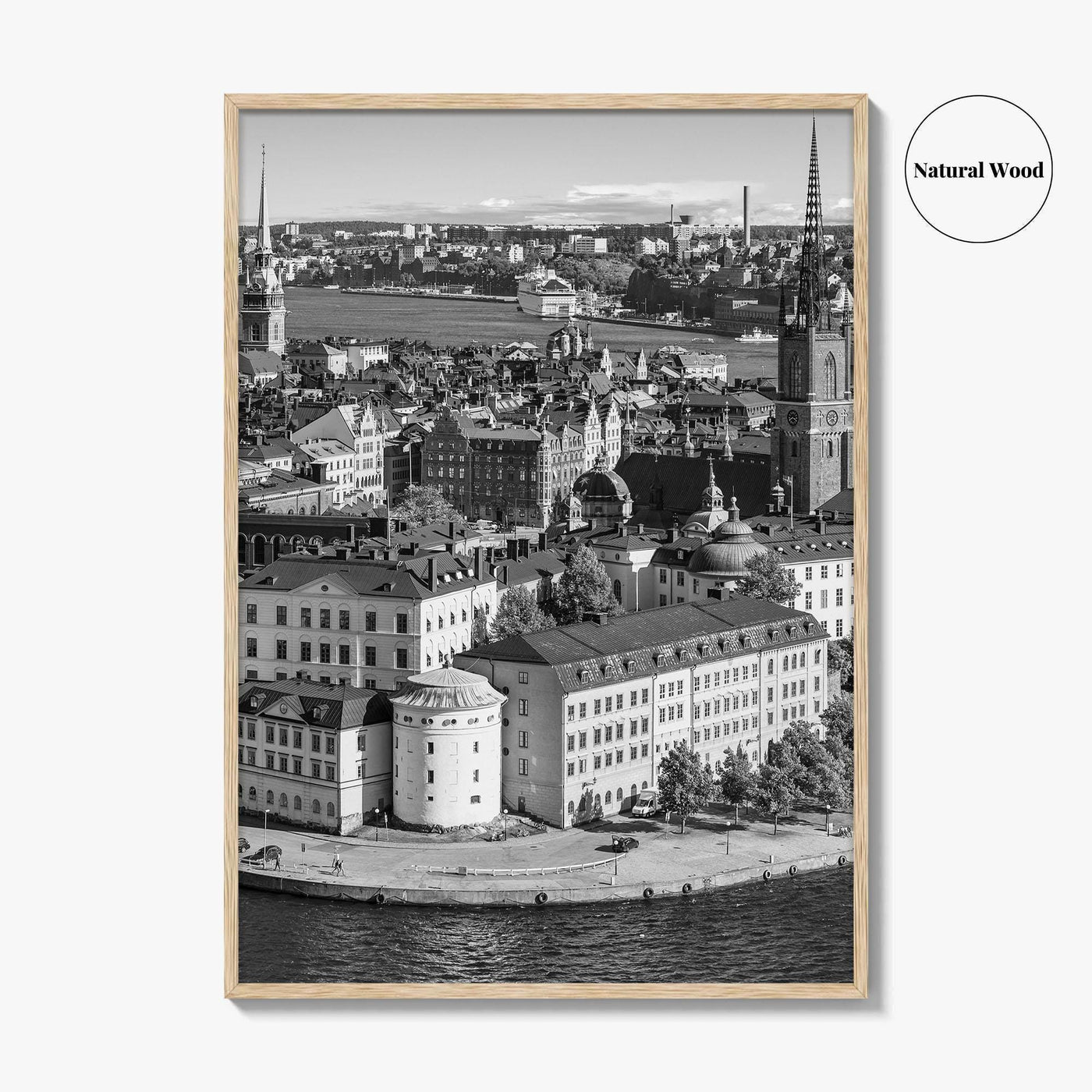 Stockholm Skyline Black and White Fine Art Photo Print, Gamla Stan, Sweden Poster
