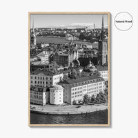 Stockholm Skyline Black and White Fine Art Photo Print, Gamla Stan, Sweden Poster