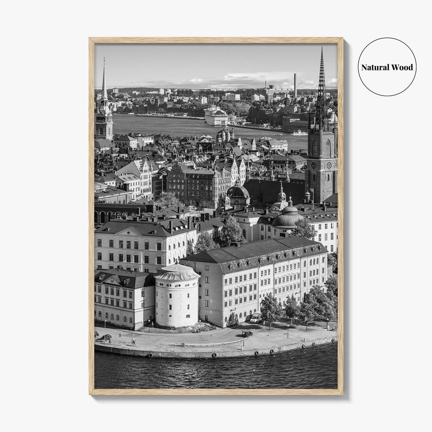 Stockholm Skyline Black and White Fine Art Photo Print, Gamla Stan, Sweden Poster