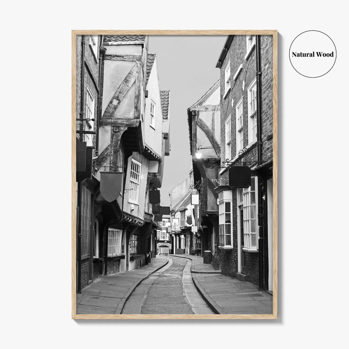 The Shambles York Black and White Fine Art Photo Print, England UK, Wall Poster