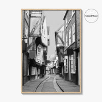The Shambles York Black and White Fine Art Photo Print, England UK, Wall Poster