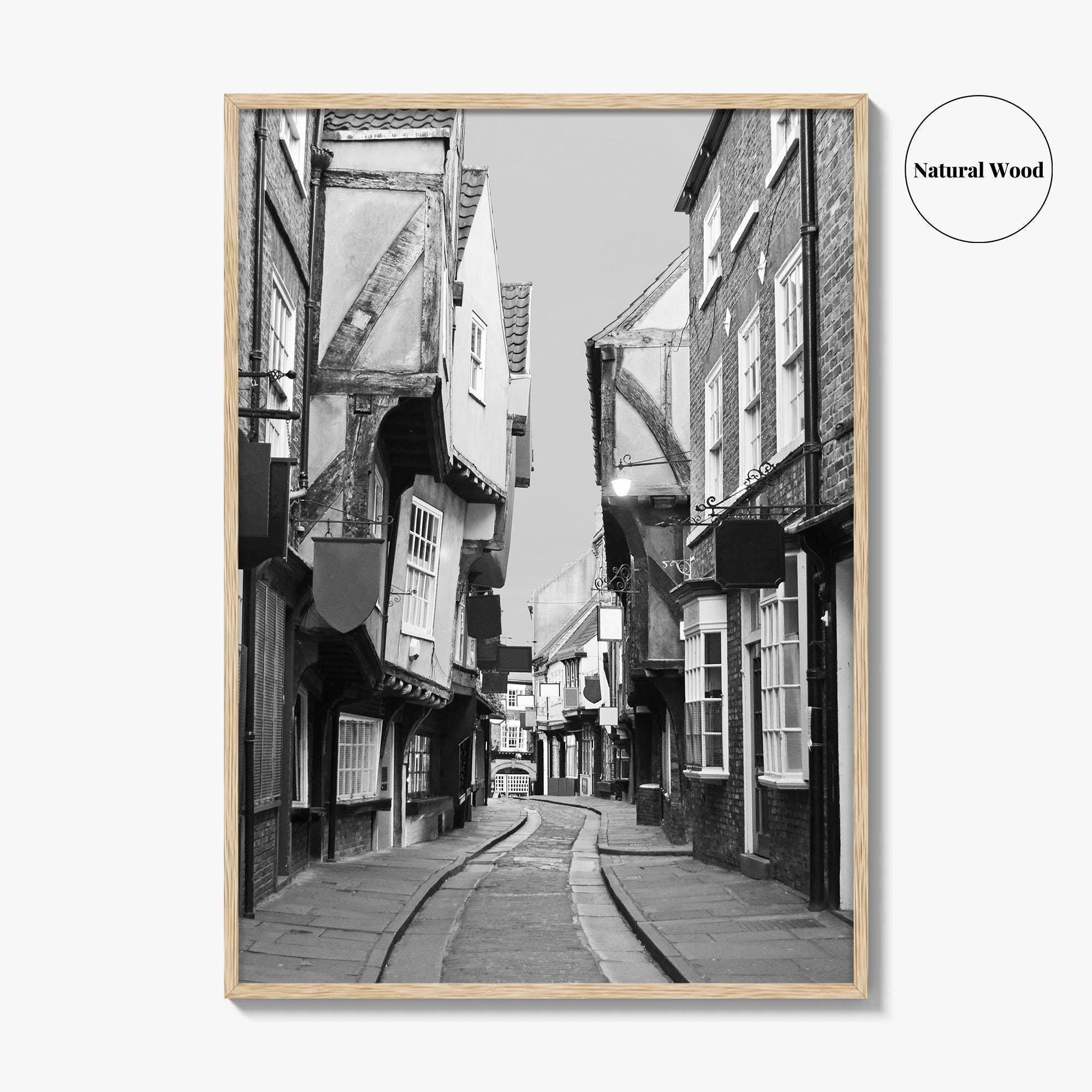 The Shambles York Black and White Fine Art Photo Print, England UK, Wall Poster