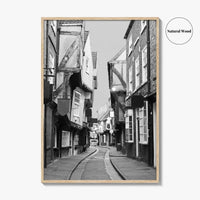 The Shambles York Black and White Fine Art Photo Print, England UK, Wall Poster