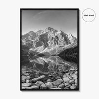 Tatra National Park Black and White Fine Art Photo Print, Morskie Oko, Poland, Zakopane