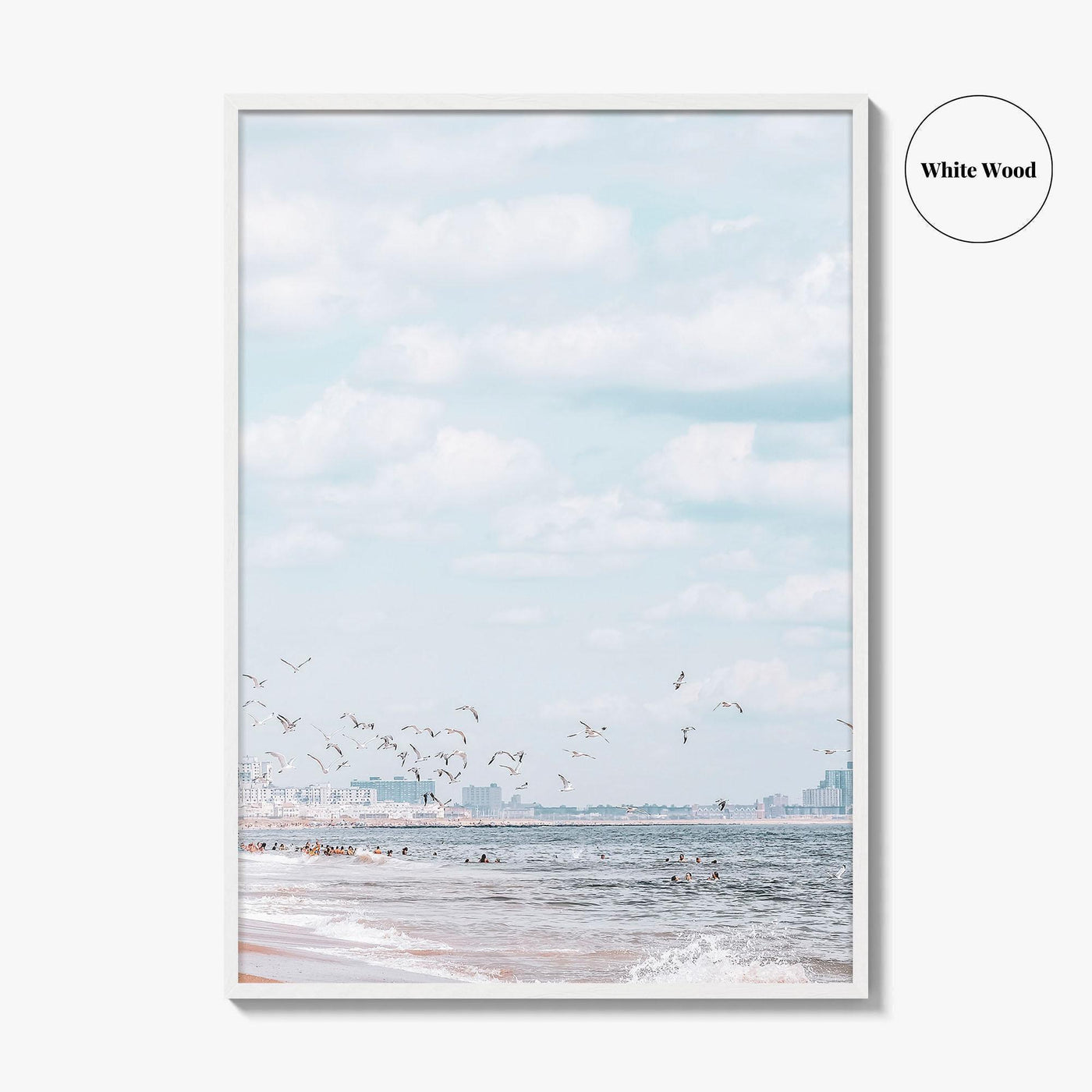 Rockaway Beach Blue Fine Art Photo Print, Queens NYC Ocean Wall Poster