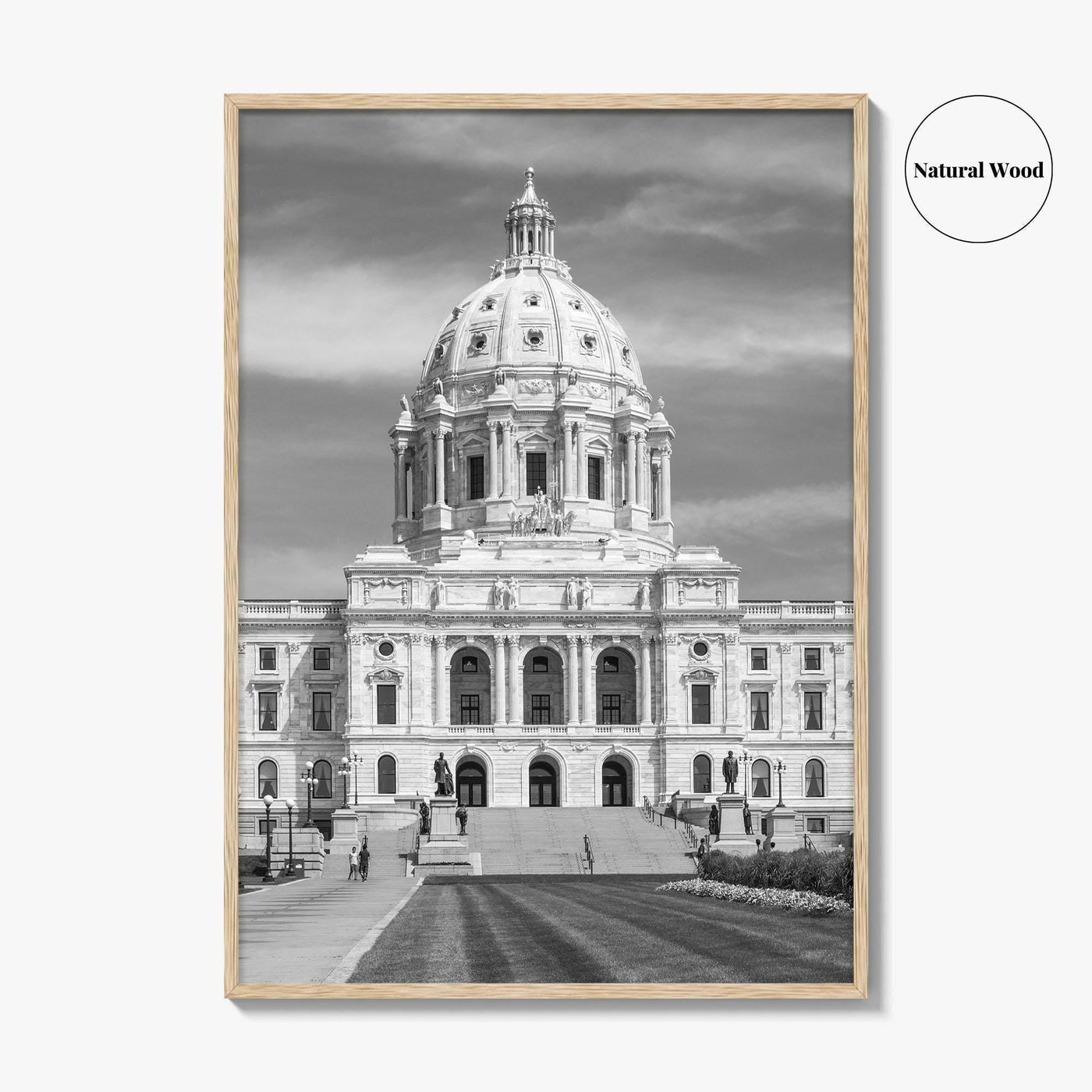 St Paul Black and White Fine Art Photo Print, State Capitol, Minnesota Poster