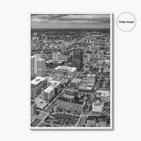 Syracuse Skyline Black and White Fine Art Photo Print, New York City Poster