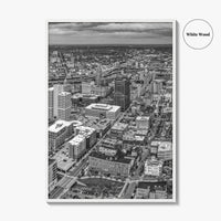 Syracuse Skyline Black and White Fine Art Photo Print, New York City Poster