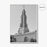Redlands Black and White Fine Art Photo Print, Mormon Temple, California Poster, San Bernardino