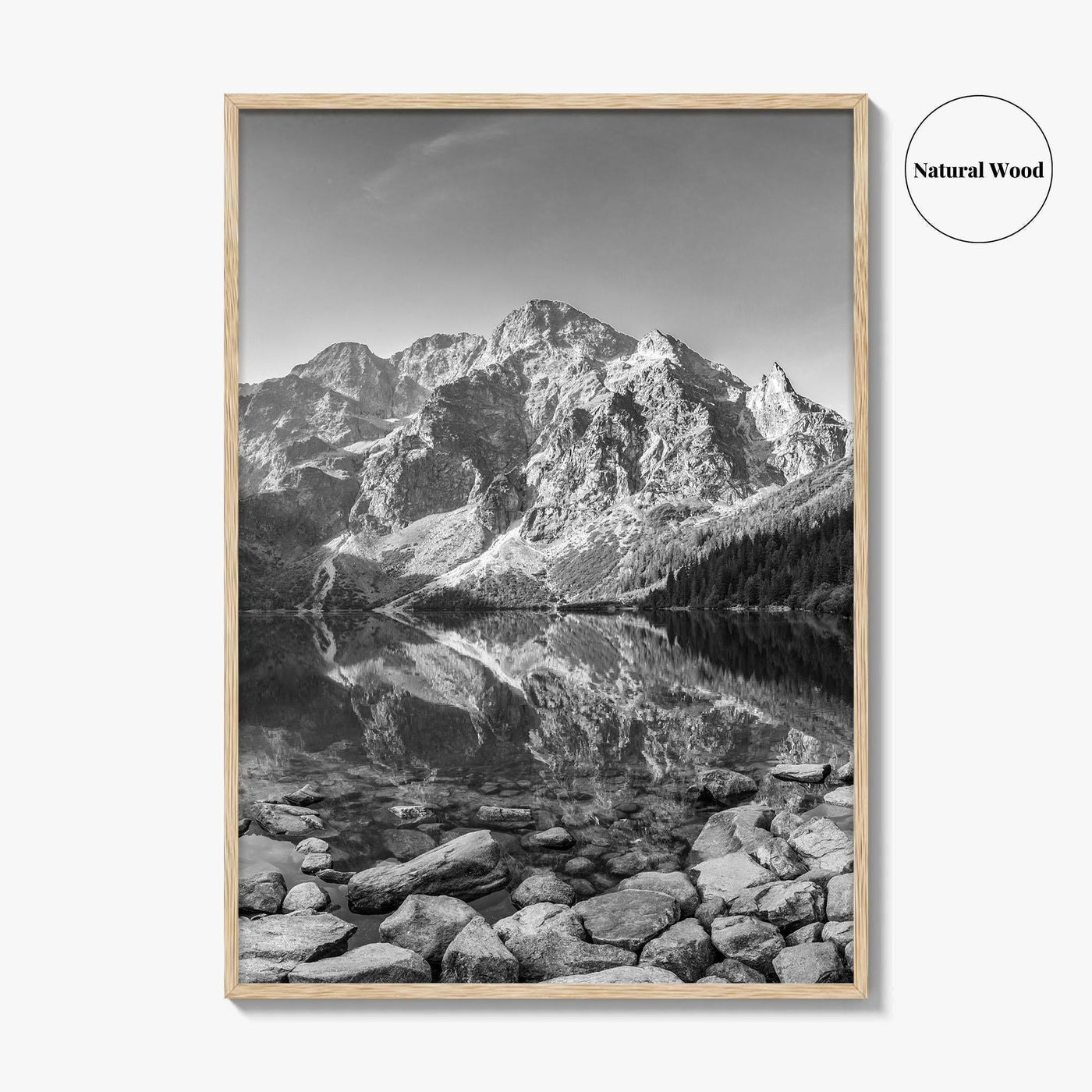 Tatra National Park Black and White Fine Art Photo Print, Morskie Oko, Poland, Zakopane