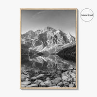 Tatra National Park Black and White Fine Art Photo Print, Morskie Oko, Poland, Zakopane