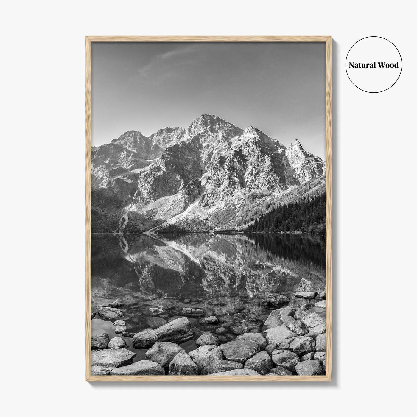 Tatra National Park Black and White Fine Art Photo Print, Morskie Oko, Poland, Zakopane