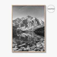 Tatra National Park Black and White Fine Art Photo Print, Morskie Oko, Poland, Zakopane