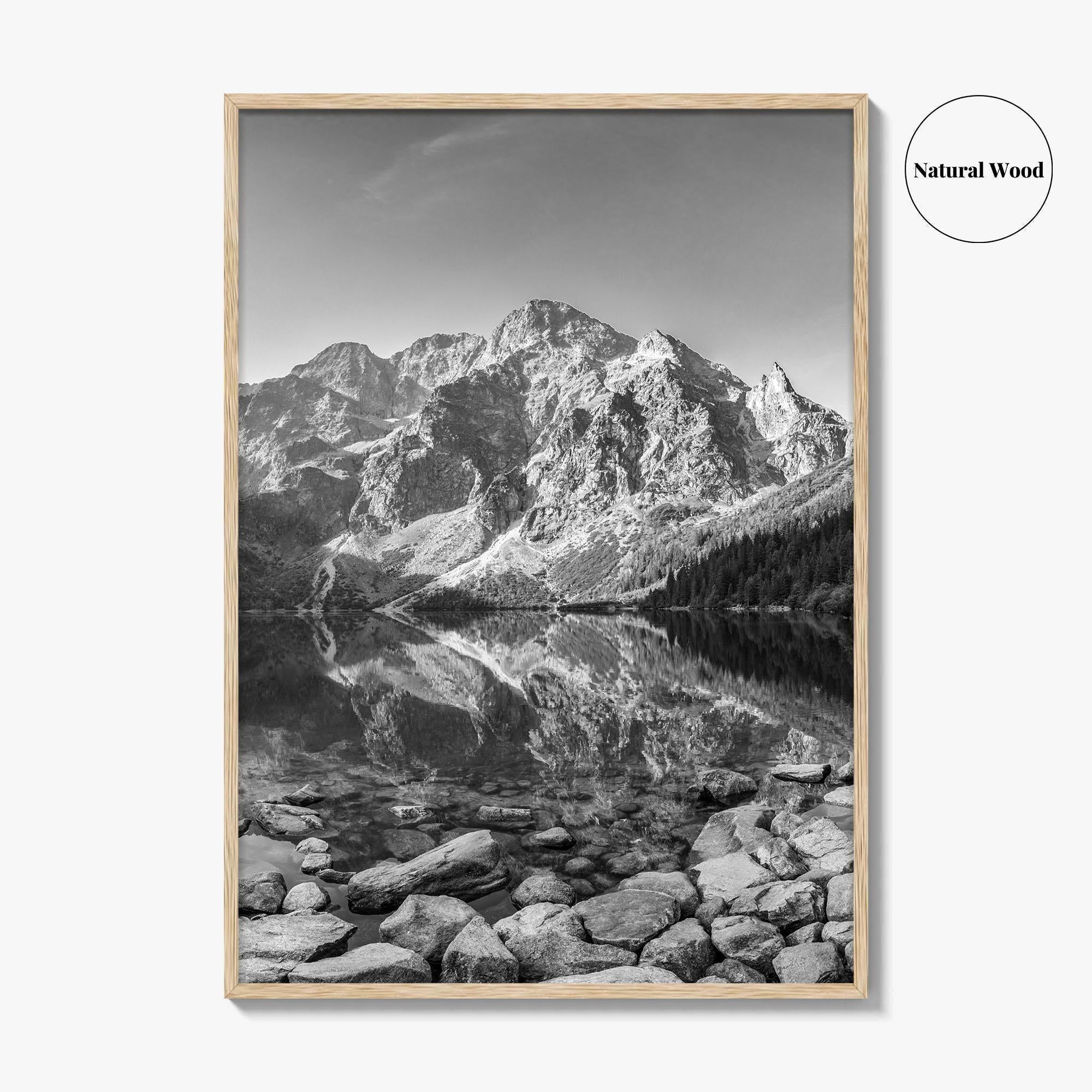 Tatra National Park Black and White Fine Art Photo Print, Morskie Oko, Poland, Zakopane