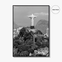 Rio de Janeiro Black and White Fine Art Photo Print, Christ the Redeemer, Brazil Poster