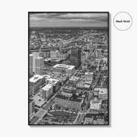 Syracuse Skyline Black and White Fine Art Photo Print, New York City Poster