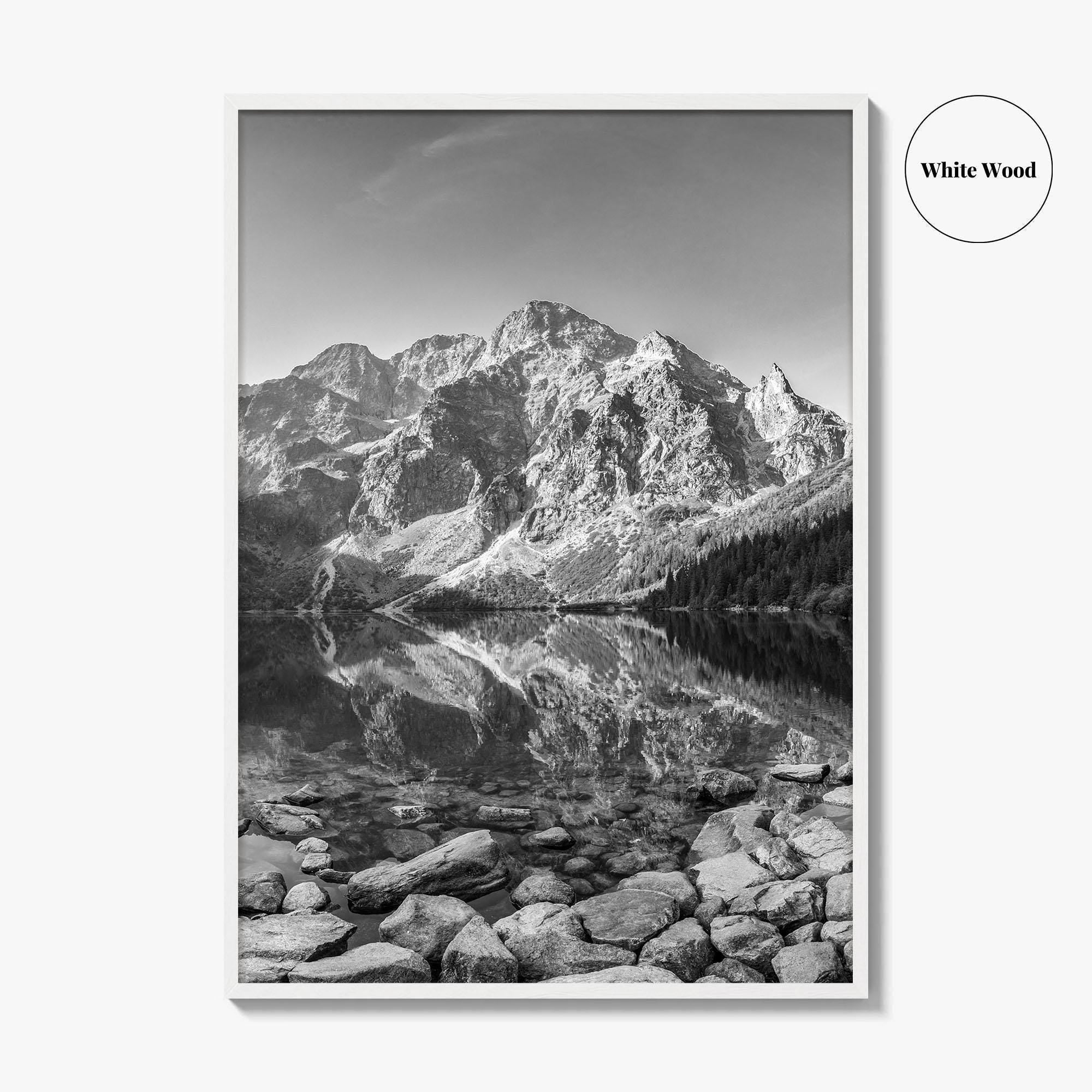 Tatra National Park Black and White Fine Art Photo Print, Morskie Oko, Poland, Zakopane