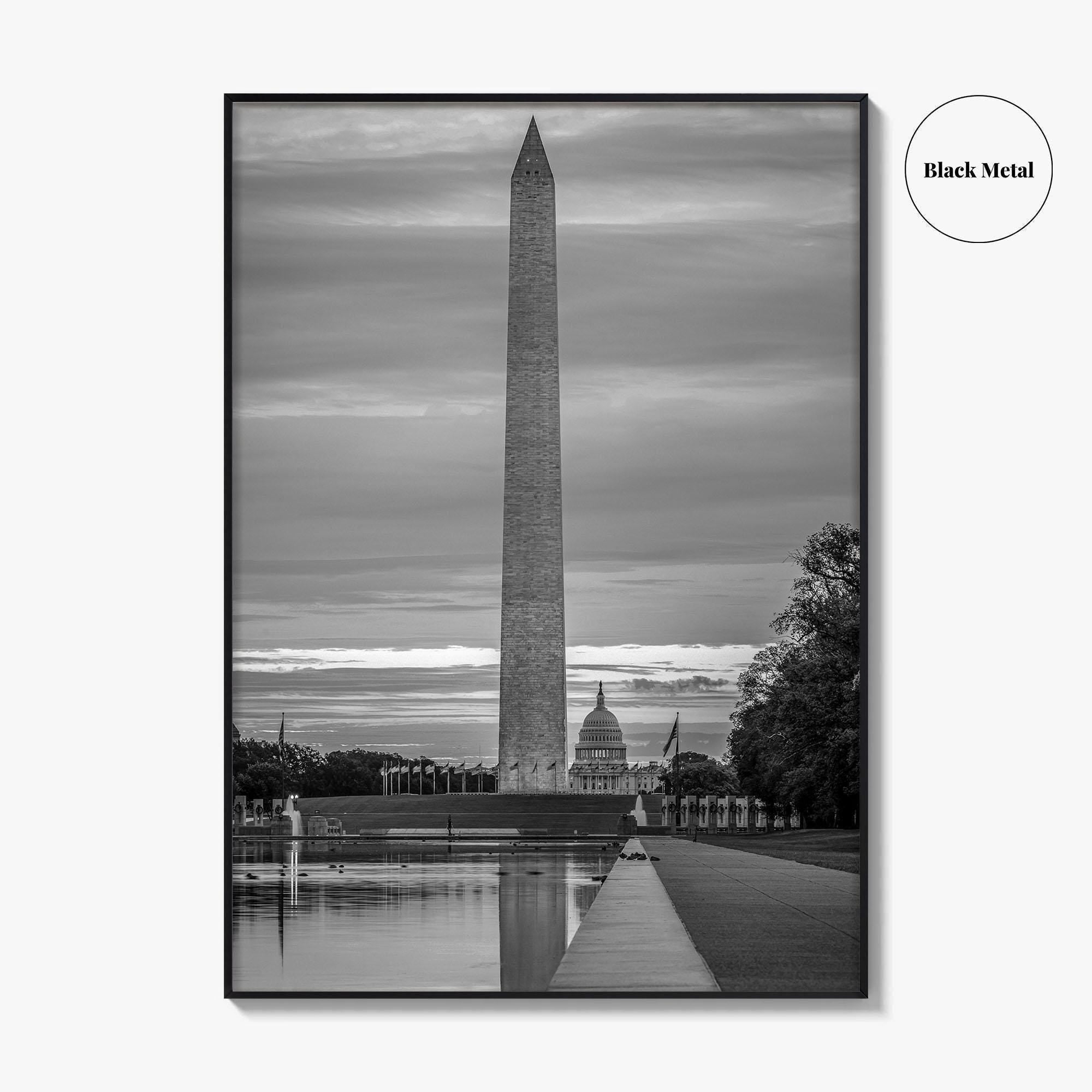 Washington DC Black and White Fine Art Photo Print, US Capitol National Mall Poster