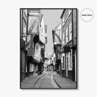 The Shambles York Black and White Fine Art Photo Print, England UK, Wall Poster