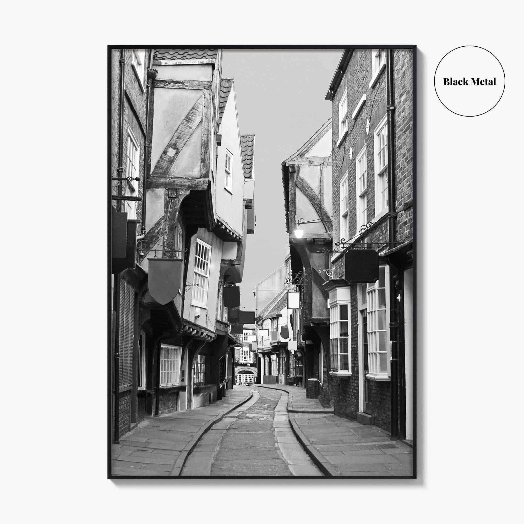 The Shambles York Black and White Fine Art Photo Print, England UK, Wall Poster