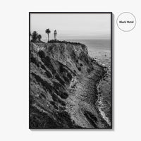 Rancho Palos Verdes Black and White Fine Art Photo Print, Point Vicente Lighthouse Poster